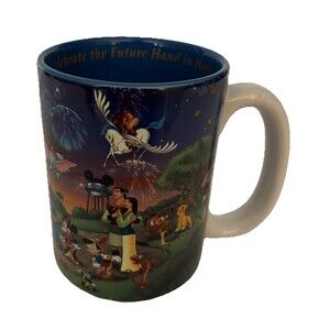 Walt Disney World 2000 Celebrate the Future Hand in Hand 16 oz Coffee Mug Cup